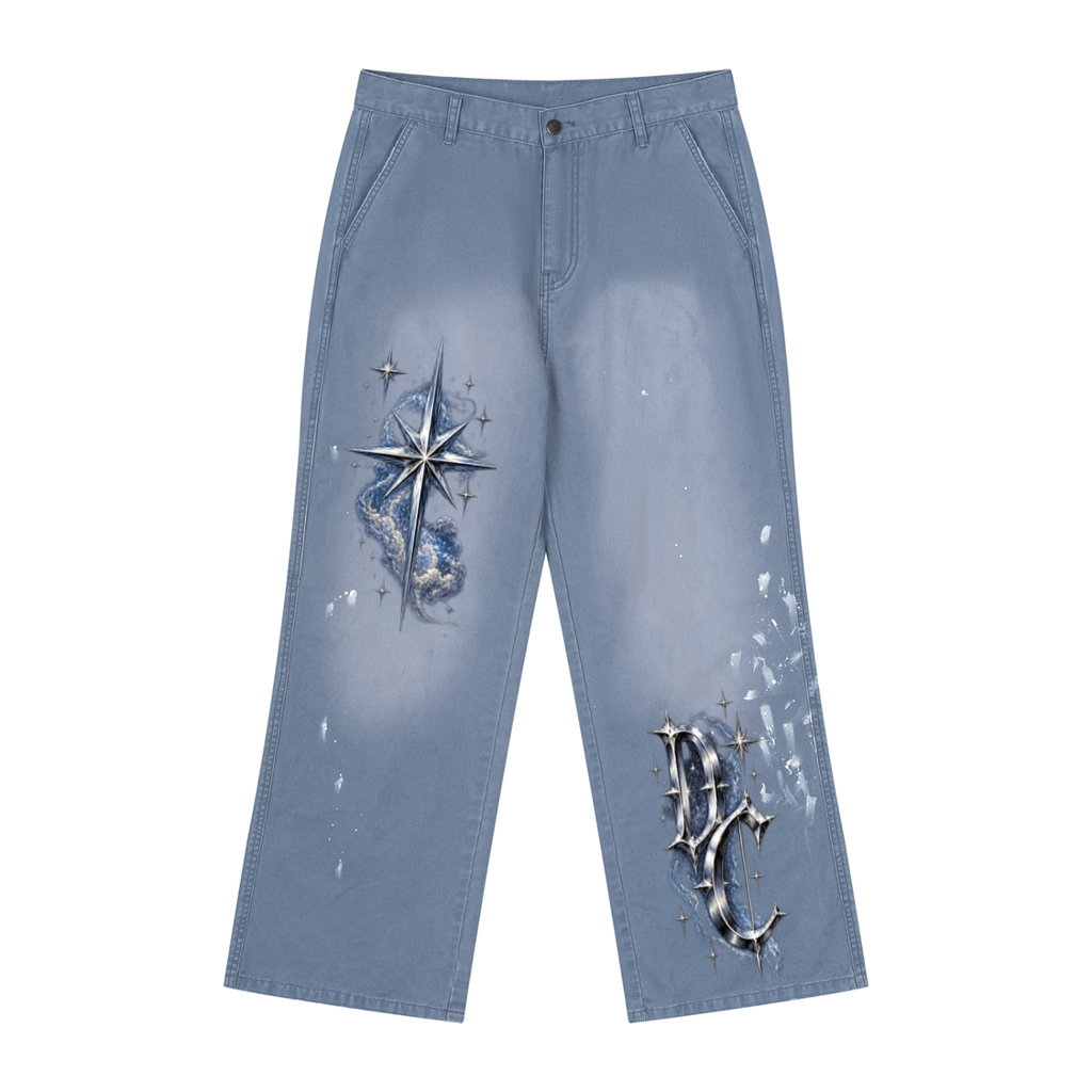 Vintage Wash Splatter Jeans (Men)