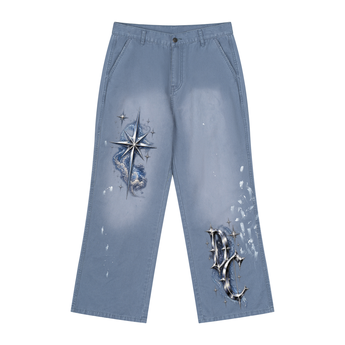 Vintage Wash Splatter Jeans (Men)