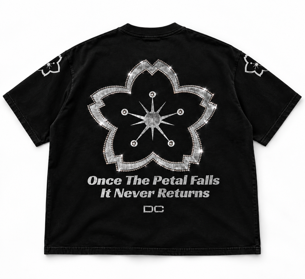 Sakura Cotton Tee (With Rhinestones)