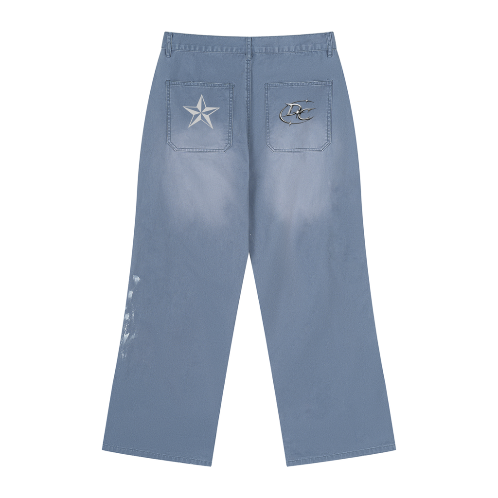 Vintage Wash Splatter Jeans (Men)