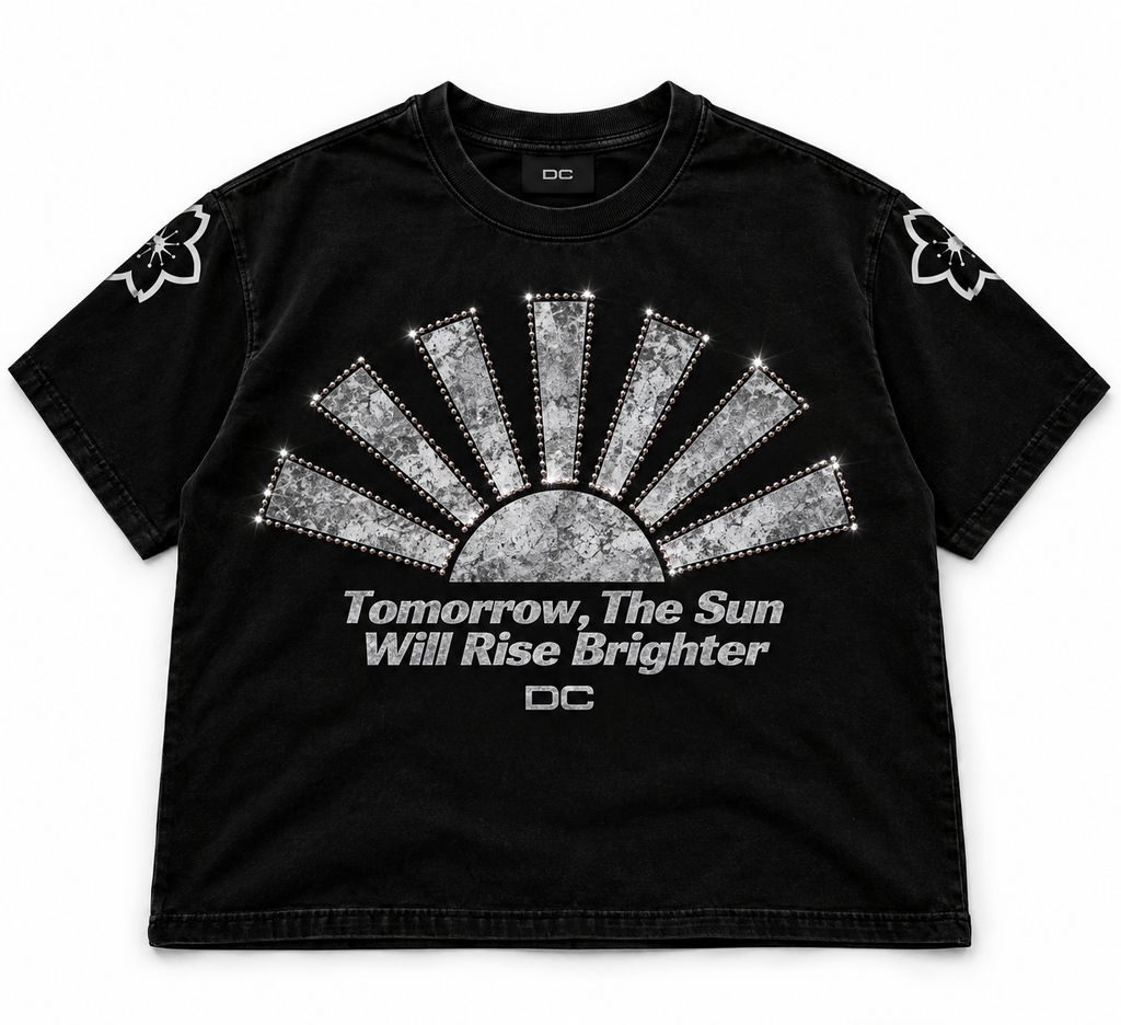 Sakura Cotton Tee (With Rhinestones)