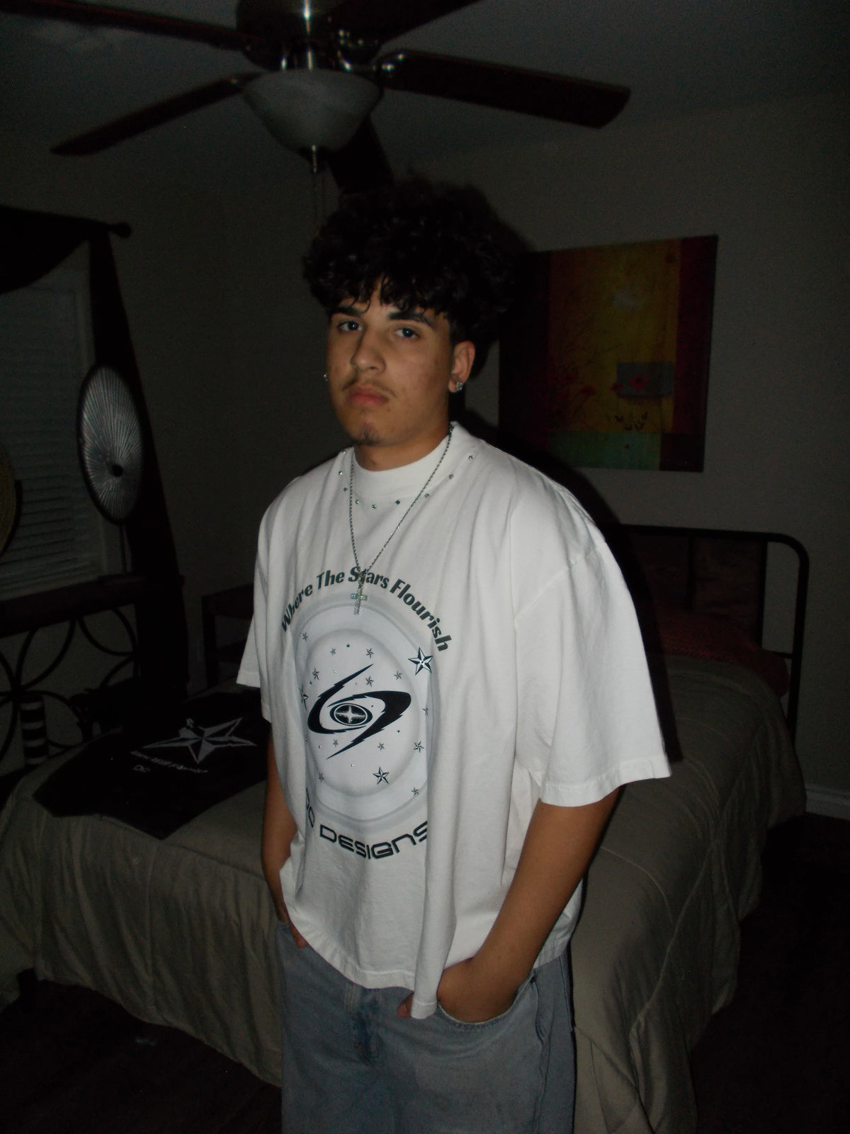 Heavyweight Cotton Tee (With Rhinestones)